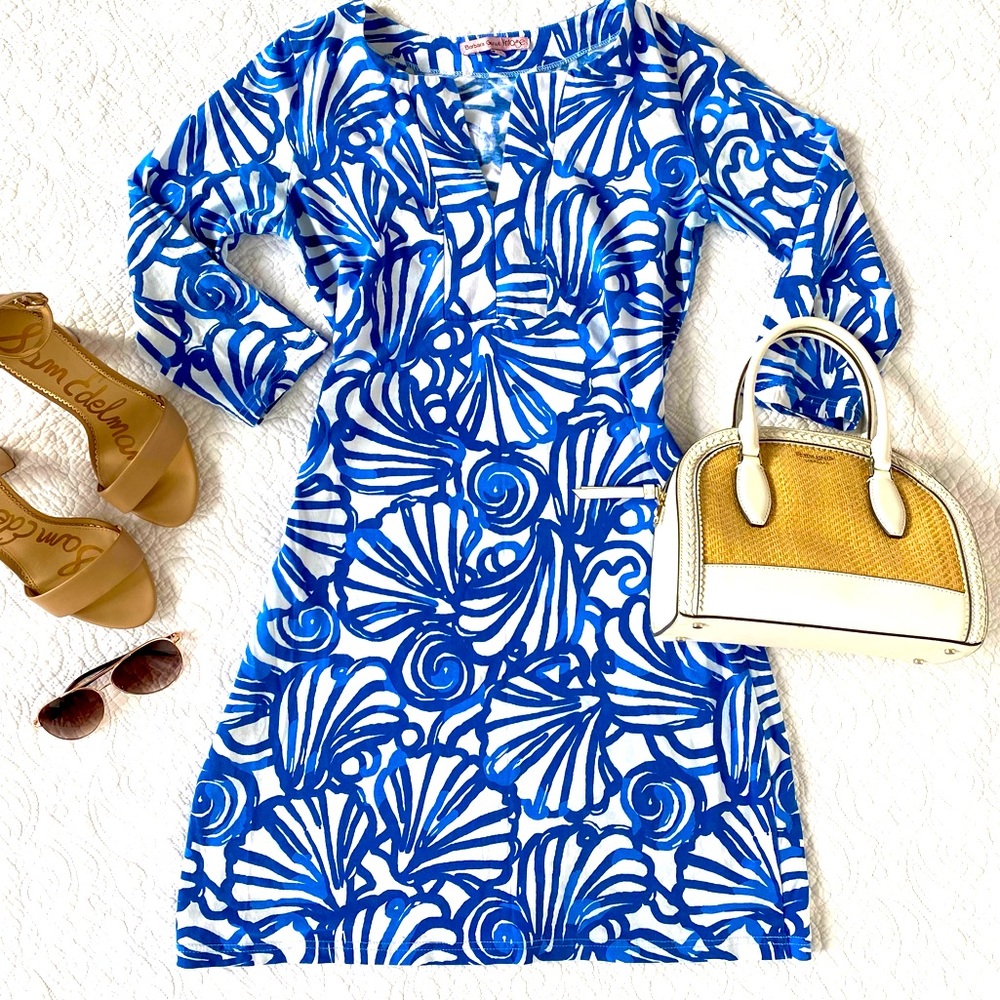Barbara Gerwit Vintage Blue & White Dress